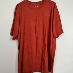 USED Men's Blue Mountain Short Sleeve Shirt Color Burnt Orange Size XL